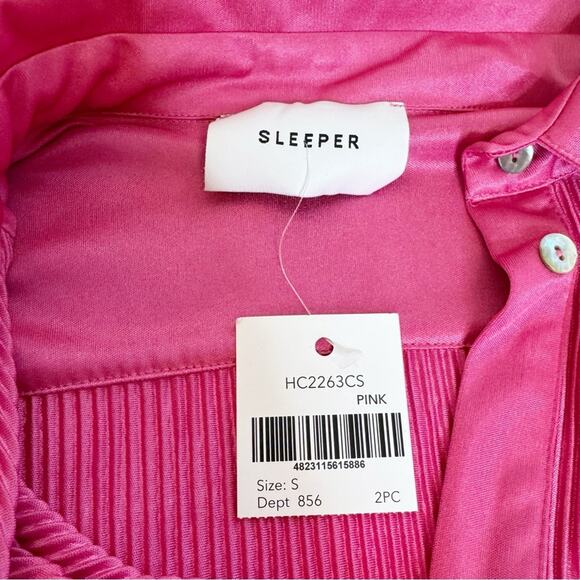 Sleeper Origami Pajamas Top Hot Pink Size S NWT - Picture 9 of 12